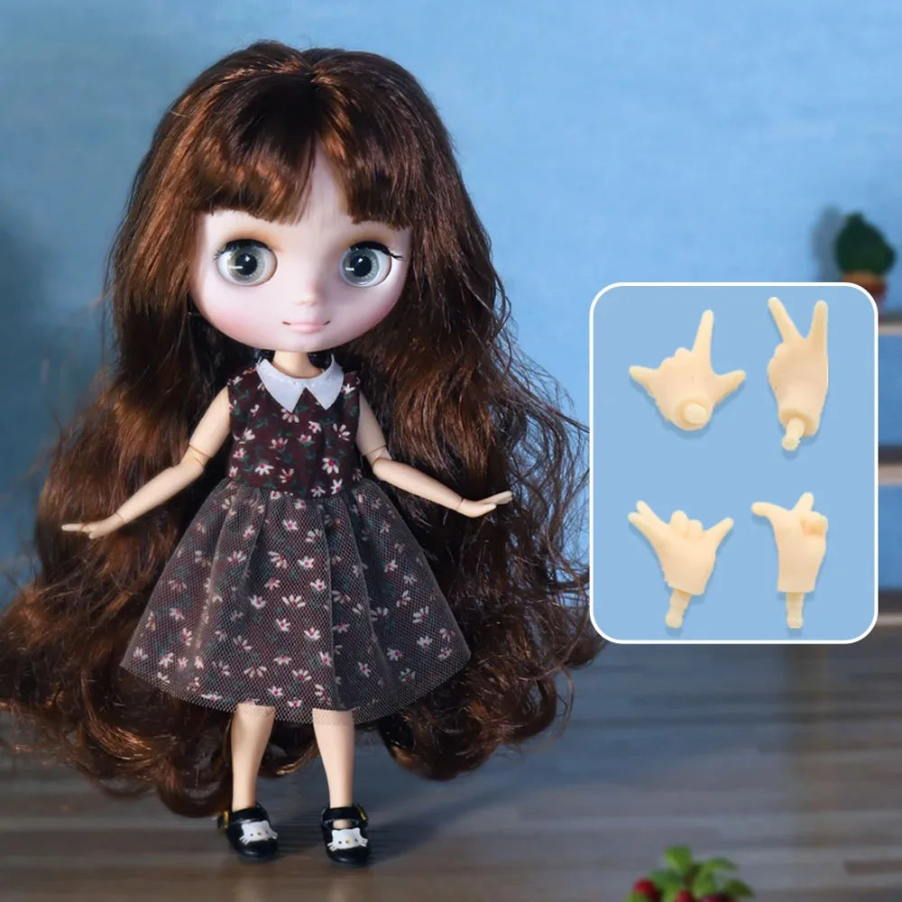 Icy Dbs Blyth Doll 20CM Joint Body Nude DIY Clothes Shoes for Girls