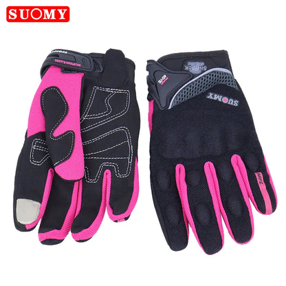 Suomy Summer Full Finger Motorcycle Gloves Breathable Touch Screen Wear-Resistant