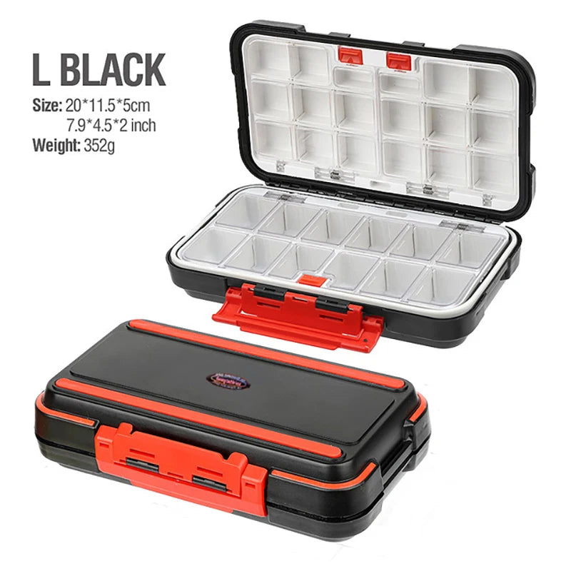 Waterproof Fishing Tackle Box Hook Lure Bait Storage Organizer Case