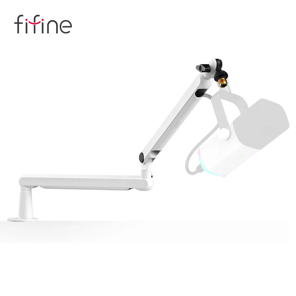 FIFINE Low-Profile Microphone Boom Arm Stand Desk Mount with Cable Management for K688 AM8 (BM88)