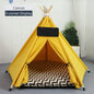 Pet Teepee Tent | Portable Indoor Dog Cat Bed with Cushion and Blackboard