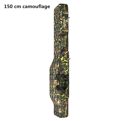 1.3m/1.5m Foldable 2-Layer Fishing Rod Bag Double Shoulder Storage