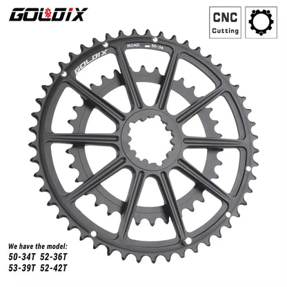 GOLDIX Ultralight Road Bike Crankset 50/34 52/36 53/39T for Shimano SRAM - EXPROTAS