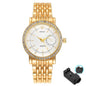 Two Tone Ladies Watch Elegant Gold Silver Band Quartz Wristwatch