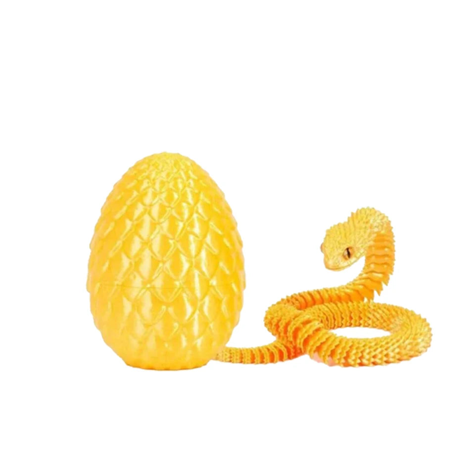 6pcs/set 3D Printed Snake Surprise Egg Decoration, Flexible Joints, The Best Gift for 3D Printing Enthusiasts