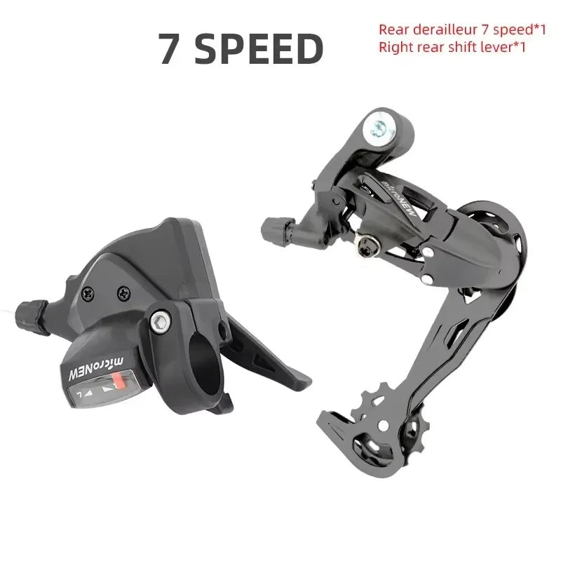 MicroNEW Mountain Bike Rear Derailleur 3x7 3x8 3x9 3x10 3x11 Speed with Internal Shift Cable MTB Bicycle Front Shifter