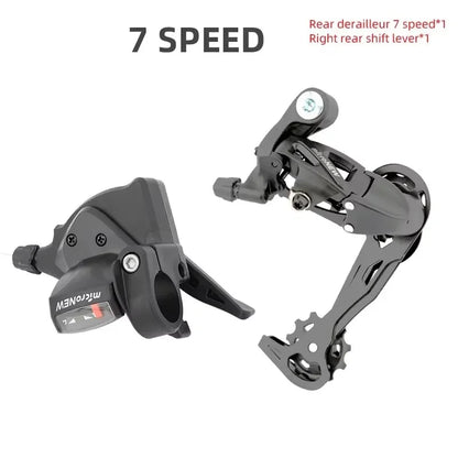 MicroNEW Mountain Bike Rear Derailleur 3x7 3x8 3x9 3x10 3x11 Speed with Internal Shift Cable MTB Bicycle Front Shifter