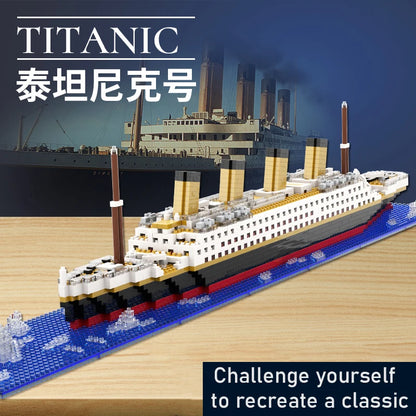 Building Block Titanic Model Toy 2288 Pieces Construction Cruise Ship