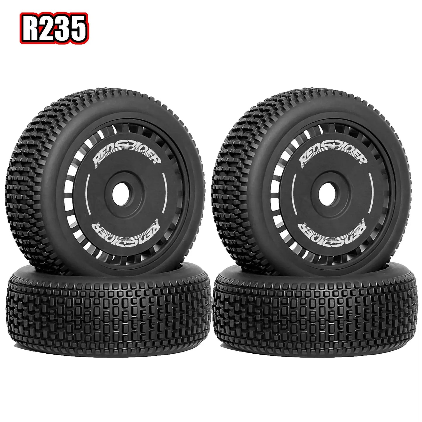 RED SPIDER 1Set RC Wheel Tires 17mm Hex for 1/8 Off Road Car ARRMA Typhon HPI