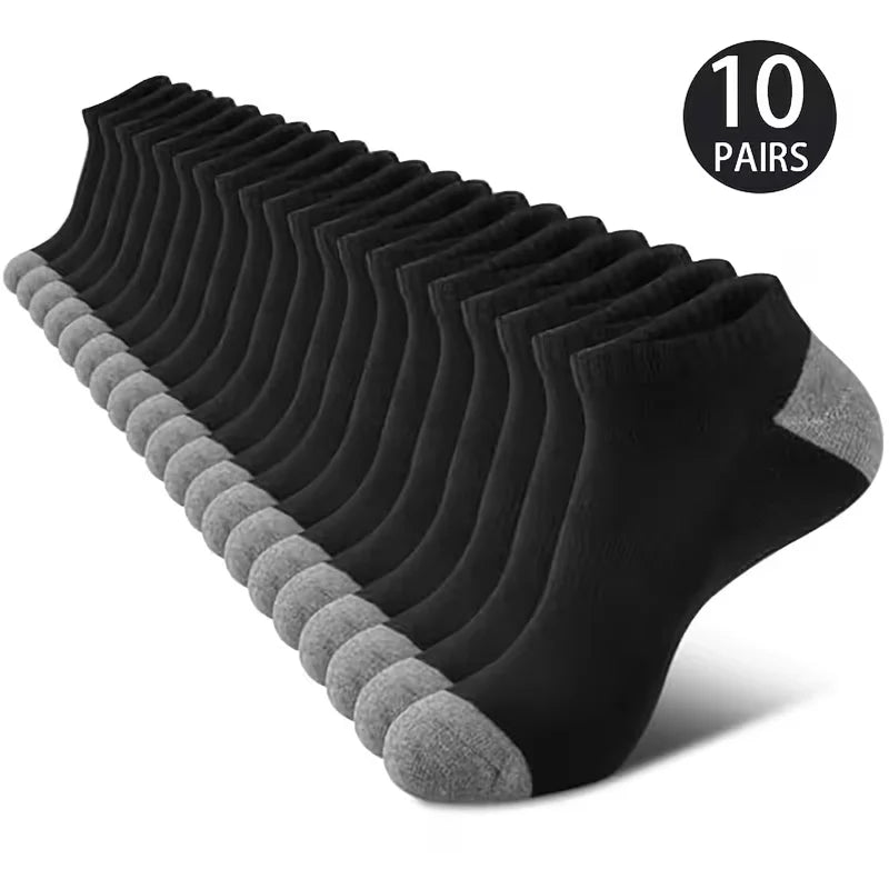 5/10-Pack Unisex Comfort-Fit Ankle Socks Lightweight Breathable Sports Wear