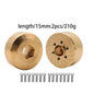 Brass Wheel Hex Hub Adapter for 1.9/2.2 Beadlock RC Crawler Axial SCX10 TRX4 TRX6 - EXPROTAS