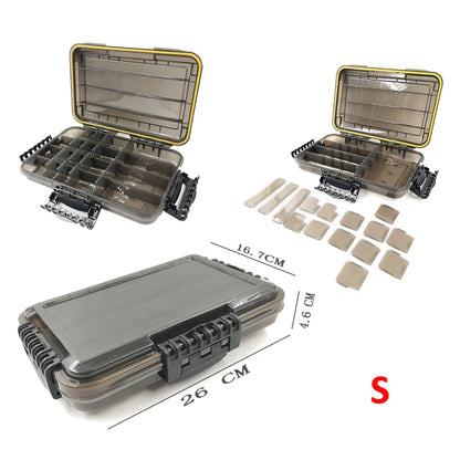 Waterproof Fishing Tackle Box Large Storage for Hooks Lures Bait Gear