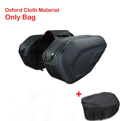 Motorcycle Saddle Bag Waterproof Riding Travel Bag with Rain Cover One Pair Short Eye-Catching Design for Motorbike Helmet