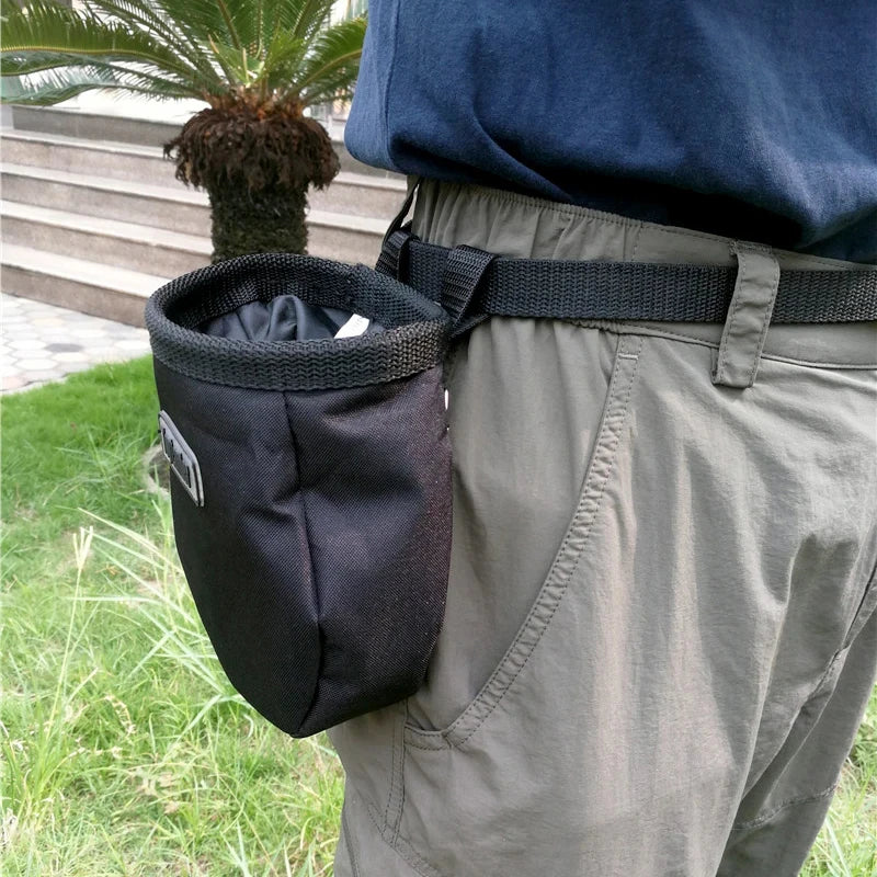 Rock Climbing Chalk Bag with Belt Zipper Pocket for Gym Bouldering Weight Lifting