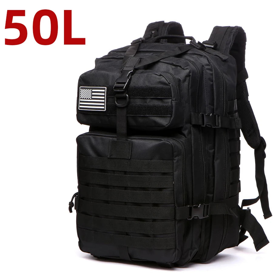 Waterproof Backpack Bag 25L/50L Tactical Outdoor Hiking Rucksack Camping