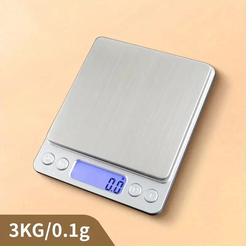 Digital Kitchen Scale Stainless Steel LCD Display Food Weighing Cooking 3kg