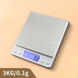Digital Kitchen Scale Stainless Steel LCD Display Food Weighing Cooking 3kg