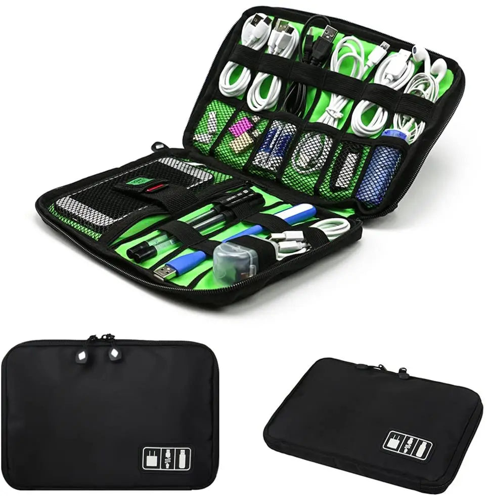Cable Organizer Storage Bag Travel Case for USB Cables Earphones Power Bank SD