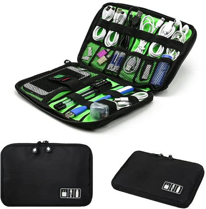 Cable Organizer Storage Bag Travel Case for USB Cables Earphones Power Bank SD