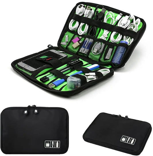 Cable Organizer Storage Bag Travel Case for USB Cables Earphones Power Bank SD