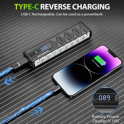 10000mAh Bicycle Headlight 17 LED USB Rechargeable Power Bank MTB Front Light