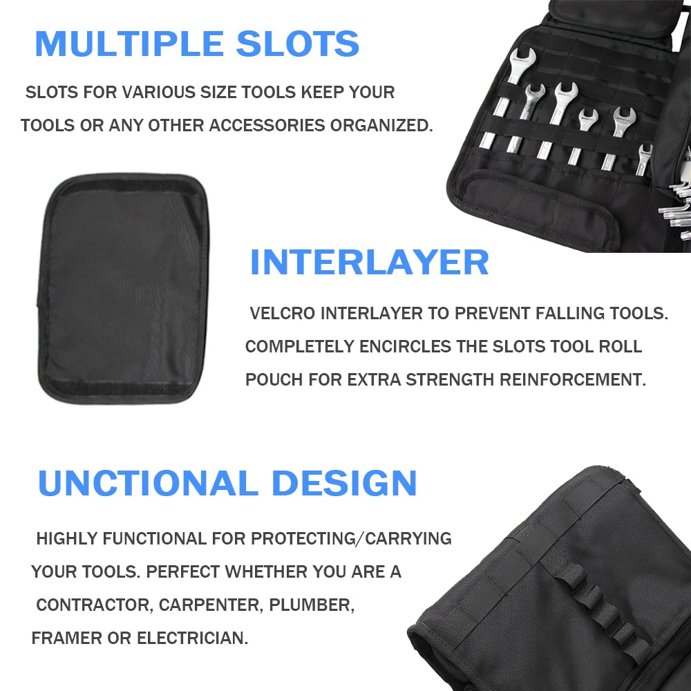 For BMW R1200GS R1250GS Adventure For Benelli TRK 702 502 Motorcycle Portable Repair Kit Tool Storage Bag Roll Up Pouch Organize