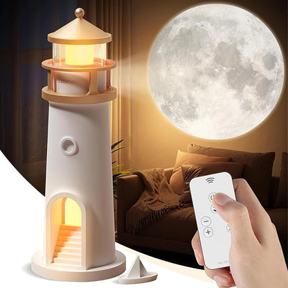 Moon Night Light Projection Lamp Bluetooth Remote Control Music Lighthouse