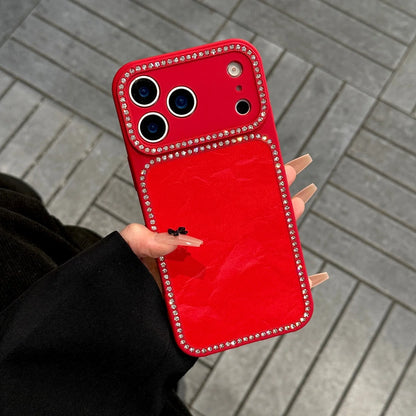 Shiny Diamond Snow Mountain Case for iPhone 13-17 Pro Max Large Window Cover