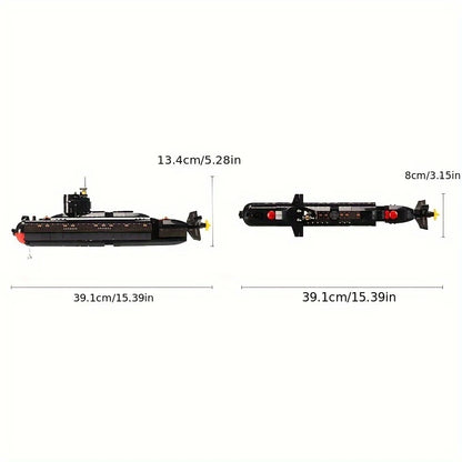Type 094 Nuclear Submarine Building Blocks Military Brick Model Toy Set