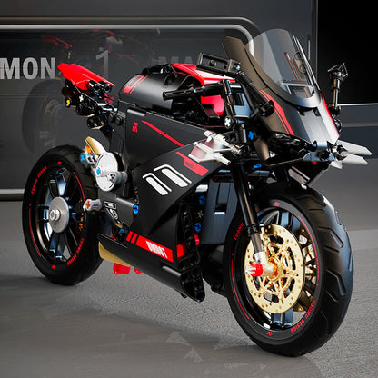 1:8 High-Speed Racing Motorcycle Building Blocks 426pcs DIY Technical Model Toy Gift