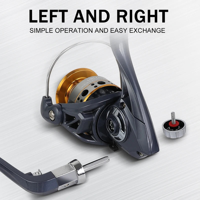 Spinning Fishing Reel 12kg Drag Billings Metal Spool Left Right Handle Saltwater