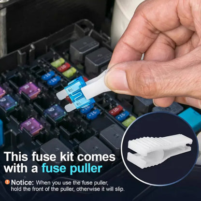 180Pcs Mini Blade Car Fuses Assorted Kit with Fuse Puller