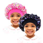 Curly Hair Adjustable Kids Satin Bonnet Sleep Cap Cartoon Hat for Baby