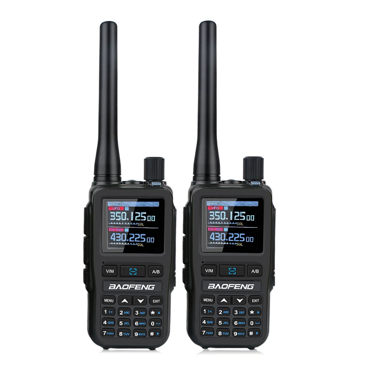2PCS Baofeng Dual Band Mini Walkie Talkie 5W Radio Air Band Compact