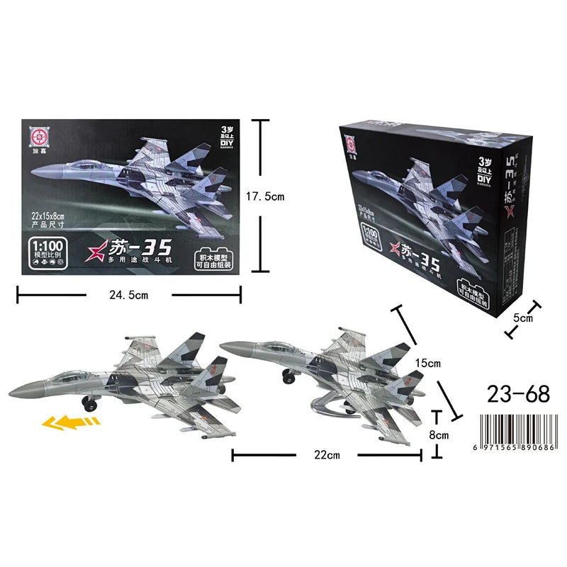 Military Building Blocks Fighter Aircraft A-10 F14 Model Toy for Boys