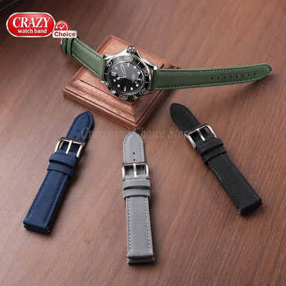 Watch Strap 20mm 22mm Nylon Quick Release Sailcloth Band for Men