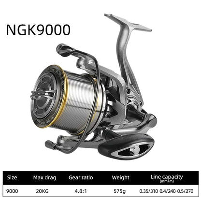 BILLINGS NGK 8000-14000 Spinning Fishing Reel 20KG Max Drag Saltwater/Freshwater