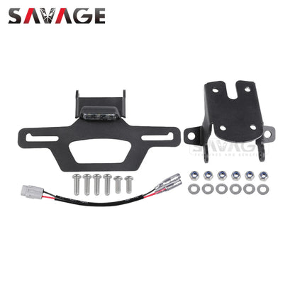 For Kawasaki ZX-6R ZX-636 Hidden License Plate Holder Tail Tidy LED Light 2024-2025