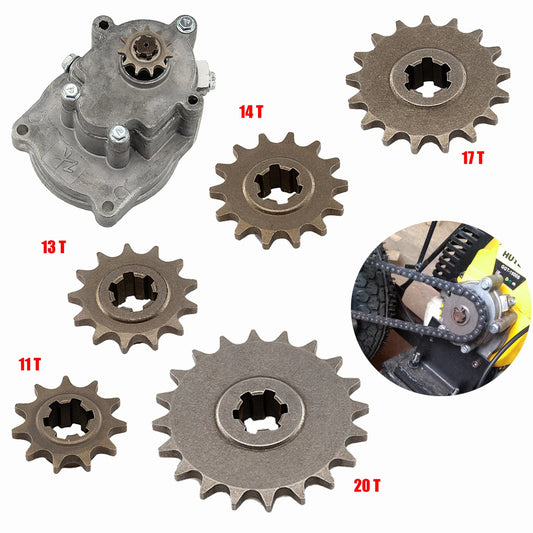T8F Front Gearbox Sprocket 11T 13T 17T 20T for 47cc 49cc Mini Moto ATV Scooter