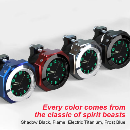 Aluminum Motorcycle Clock Waterproof Mount Quartz Clock Watch Luminous Clock For 22-28mm Handlebar Styling Car Accessories-EXPROTAS
