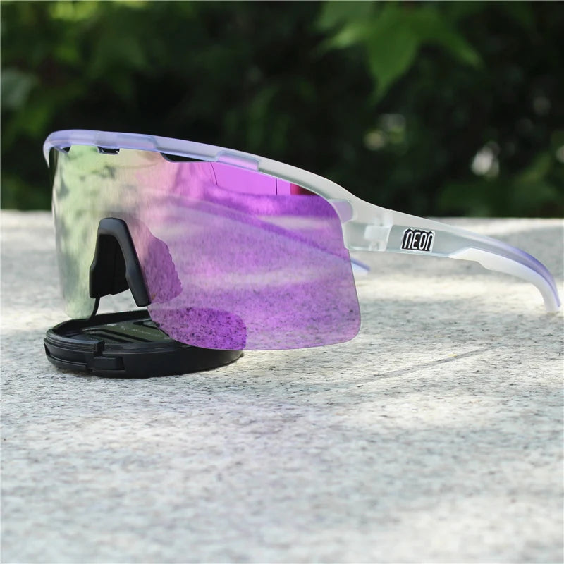 Neon Cycling Sunglasses Sports Bike Glasses Running Riding Outdoor Eyewear