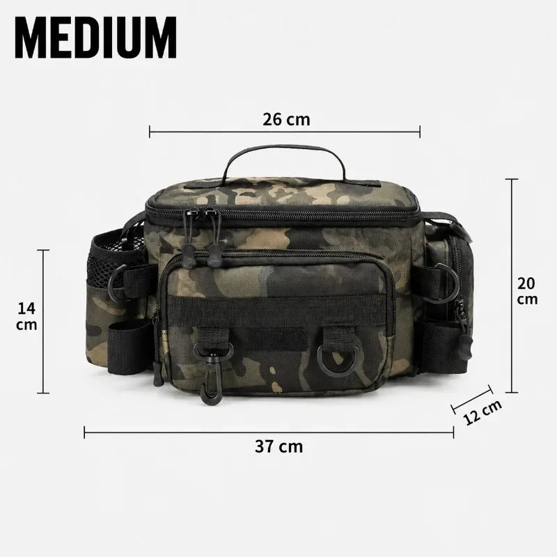 Fishing Tackle Bag Waterproof Shoulder Rod Storage Gear Outdoor 40cm