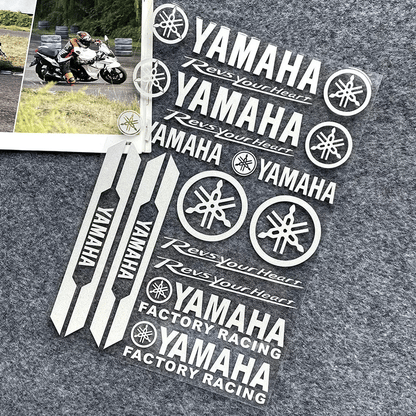 For Yamaha Motorcycle Bike Reflective Letter Stickers Racing Decals