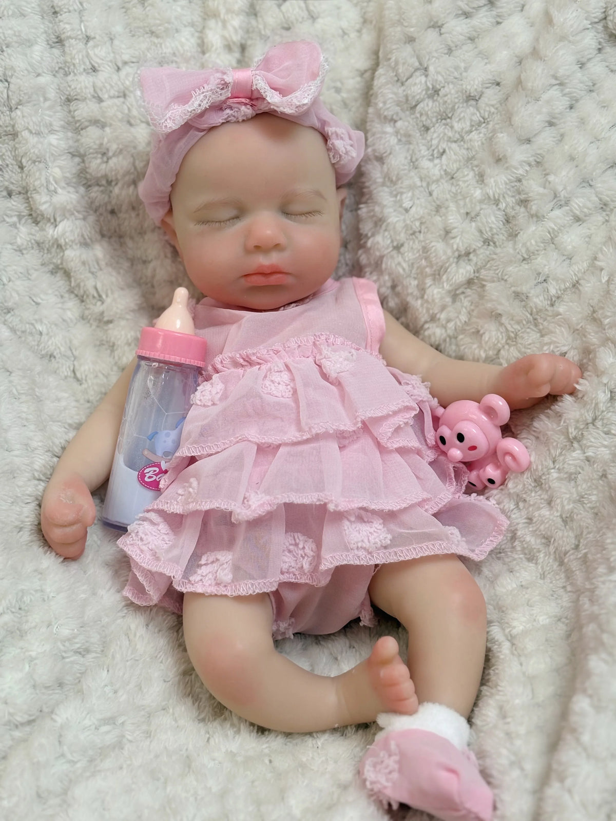 Loulou Doll Baby Full Silicone Reborn Open Mouth Soft Body Girl Toys