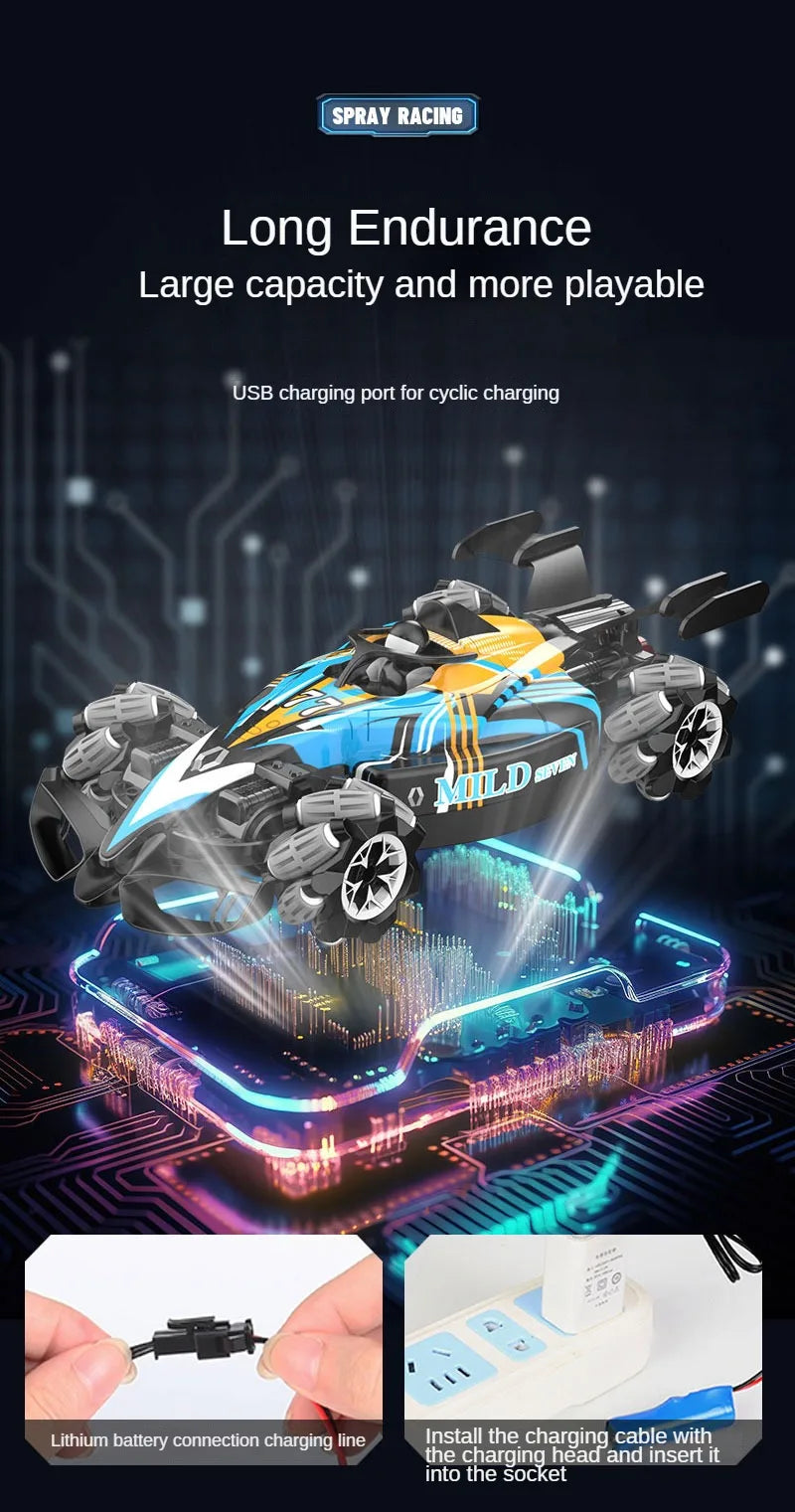 ZWN F1 RC Drift Car With Music Led Lights 2.4G Glove Gesture Radio Remote Control Stunt Cars 4WD Electric Children Toy vs Wltoys-EXPROTAS