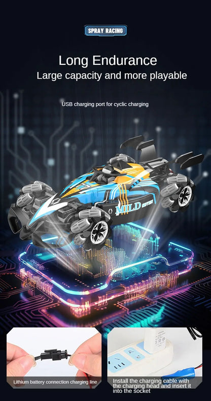 ZWN F1 RC Drift Car With Music Led Lights 2.4G Glove Gesture Radio Remote Control Stunt Cars 4WD Electric Children Toy vs Wltoys-EXPROTAS