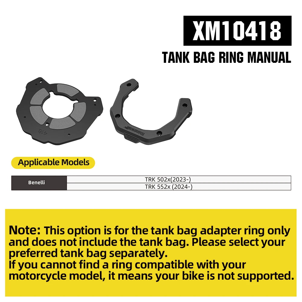 Rhinowalk 6.5L Magnetic Motorcycle Tank Bag Quick Release Rain Cover Universal