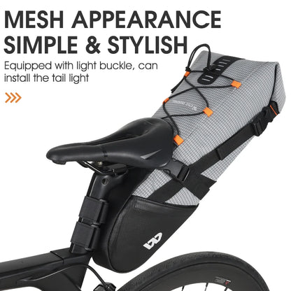 Bicycle Saddle Bag 10L Waterproof Under Seat Bike Tail Pannier MTB Cycling