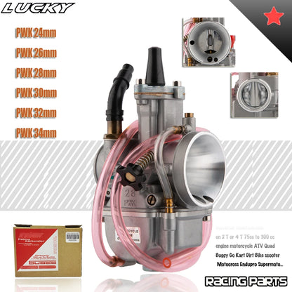 Keihin PWK 24/26/28/30/32/34mm Carburetor for 2T/4T Scooter, ATV, Dirt Bike, Enduro Motocross