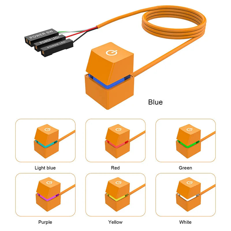 1.8M PC Power Switch w/ LED External Start Button for Desktop Computer